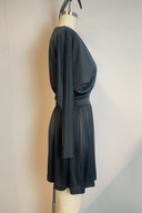 Halston Heritage Black Silk Midi Dress image 1