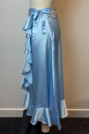 Vintage Satin Ruffle Midi Skirt image 1