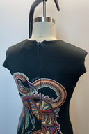 Just Cavalli Cap Sleeve Dragon Print Mini Dress image 2