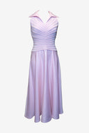 Vintage Tadashi Collared Pink Midi Dress