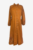Witchery Terracotta Cotton Broderie Dress image 0