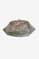1950's Clear Silver Kiss Lock Clasp Clutch image 0