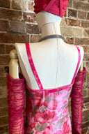 Vintage Gathered Rosette Midi Dress image 4