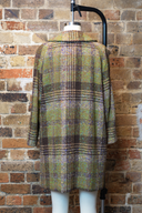 Unbranded Plaid Winter Coat with Wooden Buttons image 1