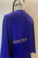 Acorn Purple Velvet V Neck Gown image 3
