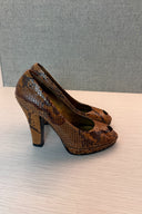 MiuMiu Exotic Snakeskin Pumps image 1