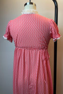 Red Gingham Night Gown with White Lace image 3