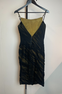 Vintage "Chanel Gowns" Pleated Silk Midi Dress image 1