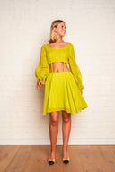 Vintage Saba of California Neon Green Mini Dress image 2