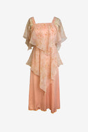 Vintage Dundee Fashions Floral Draped Midi Dress image 0