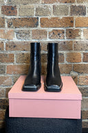 Acne Studios Chisel Toe Black Leather Boots image 1