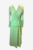 Vintage ARC Lime Peplum Midi Dress image 0
