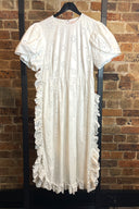 Simone Rocha X H&M White Broderie Anglaise Midi Dress image 3