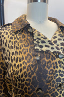 Vintage Moschino Leopard Print Belted Trench Coat image 6