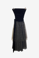 Vintage Lanvin Boutique Strapless Tulle Midi Dress image 0