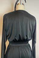 Halston Heritage Black Silk Midi Dress image 2