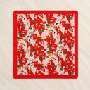 Red Wold Map Print Scarf