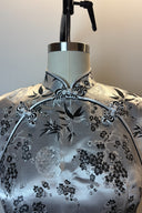 Vintage Satin Embroidered Midi Cheongsam Tunic image 3