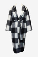 Ganni Check Longline Coat