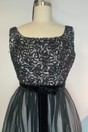 Vintage Black A Line Tulle Mini Dress image 3