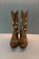 Vintage Brown Cow Print Cowboy Boots image 4