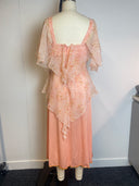 Vintage Dundee Fashions Floral Draped Midi Dress image 2