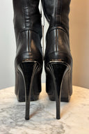 Burberry Over The Knee Leather Stiletto Black Leather Boots image 2