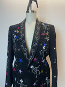 Art Storey Hand Painted Skeleton and Star Blazer image 3
