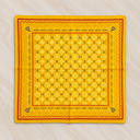 Vintage Mustard Geometric folk Print SCarf