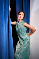 Vintage Structured Cocktail Midi Dress image 1