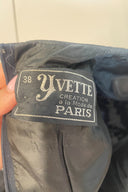 Vintage Yvette Puff Sleeve Taffeta Bow Midi Dress image 4