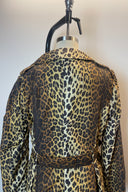 Vintage Moschino Leopard Print Belted Trench Coat image 2