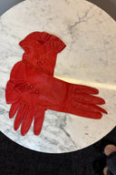 Christian Dior Vintage Red Leather Gloves image 2