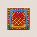 Versace Silk Kerchief Red Blue And Gold