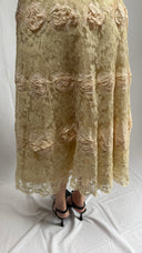 Ceil Chapman Scoop Neck Lace Bridal Dress