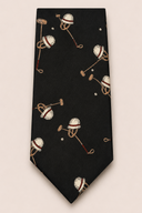 Monaco Retro Polo helmet & Mallet graphic wide tie