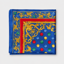 Versace Silk Kerchief Blue Gold and Red