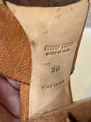 Miu Miu Wooden Carved Clogs