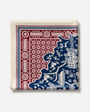 Navy Burgundy Landmark Print Scarf