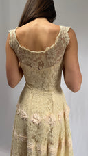 Ceil Chapman Scoop Neck Lace Bridal Dress