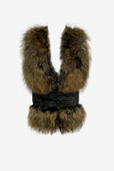 Vintage Leather & Fox Fur Vest