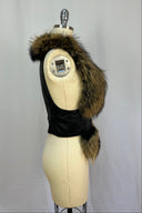 Vintage Leather & Fox Fur Vest