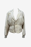 Yohji Yamamoto Crème Silk Bomber