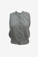 Cashmere Grey Button Front Vest