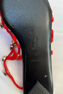 The Attico Grid Studded Suede Slingback Flats