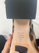 Vintage Schutz Patent Leopard Print Ankle Boot