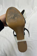 Marni Black & White Block Heel Sandals