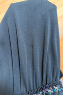 Yves Saint Laurent 1983-84 F/W Black Silk Crepe Dress with Sequin Detailing