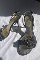 Chanel Camellia Flower slingback sandals