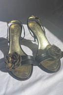 Chanel Camellia Flower slingback sandals